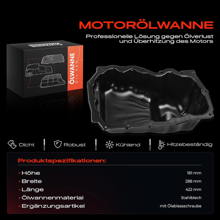 Frankberg Ölwanne Kompatibel mit Tourneo Custom V362 F3 Transit Custom V362 F3 FY FZ Transit V363 F_