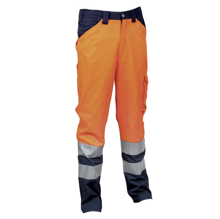 Cofra V331-0-02.Z/3 Arbeits Hose "Twinkle", Orange/Marineblau, M 0-3 Monate Fluo Orange / Navy, 0-3