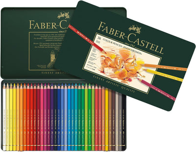 Faber-Castell 110095 - Farbstifte Polychromos 36er Metalletui und Pitt Graphite Zeichenset 36er Meta