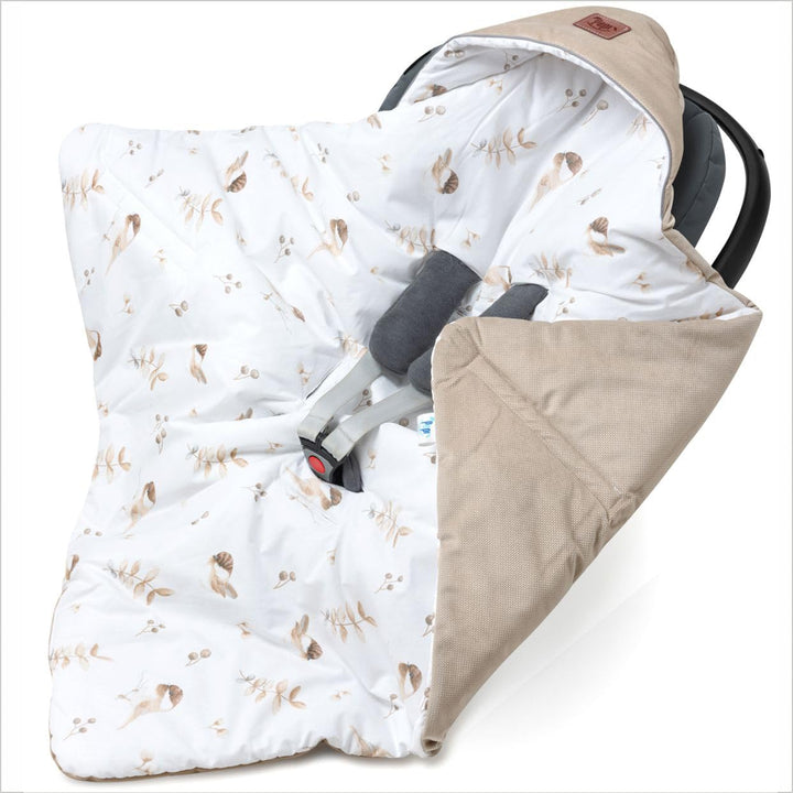 Pepi - Einschlagdecke Babyschale - 90x90 cm - Kinderwagen Decke - Babyschale Decke - Baumwolle Babyd