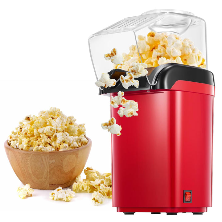 Popcornmaschine, 1200w Heissluft Popcorn Maker, Popcorn Maker Ohne Öl, 3 Minuten Schnelles, Elektris