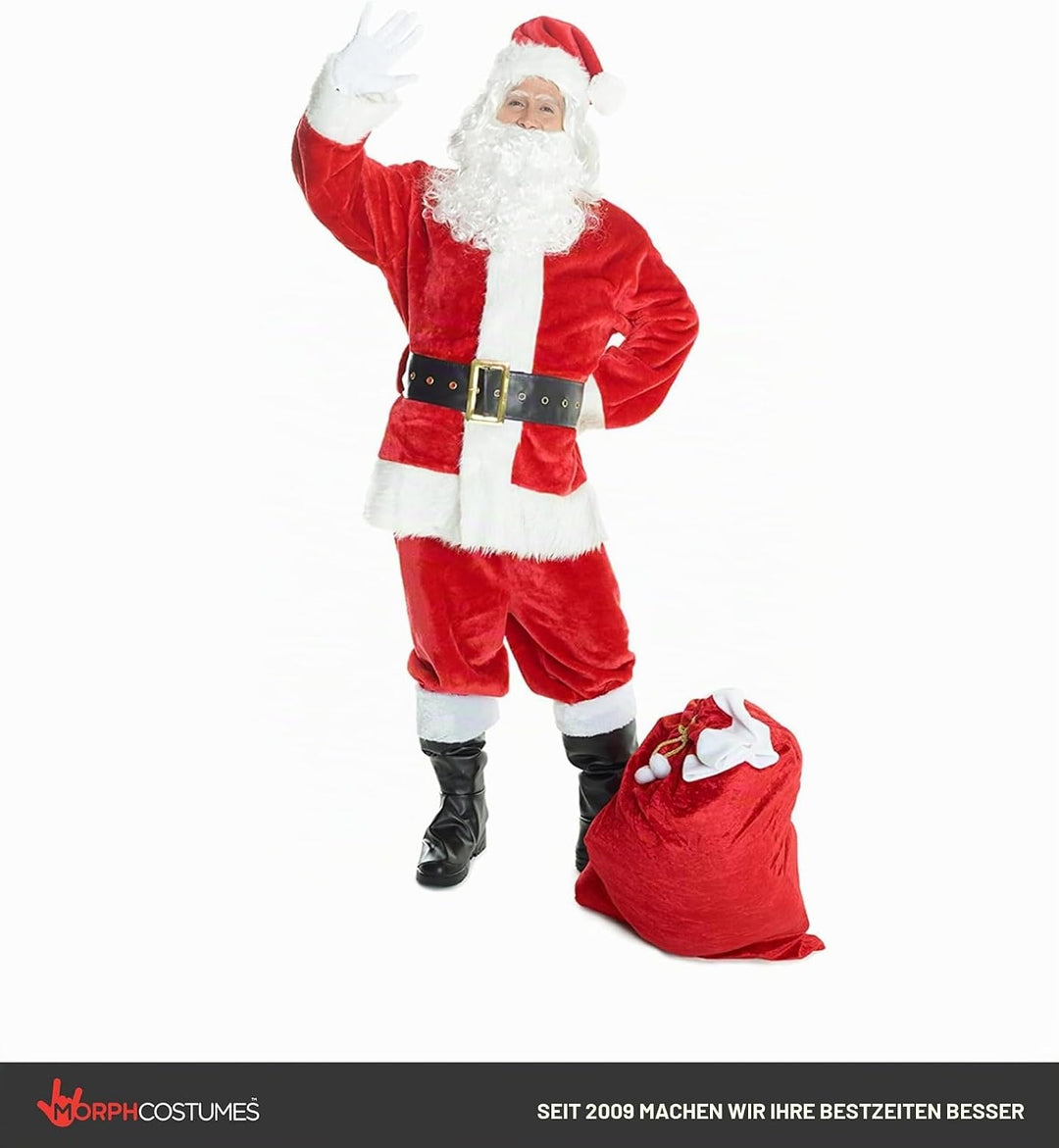 Morph Weihnachtsmann Kostüm Herren, Weihnachtsmann-Kostüm, Nikolauskostüm Mann, Santa Claus, L