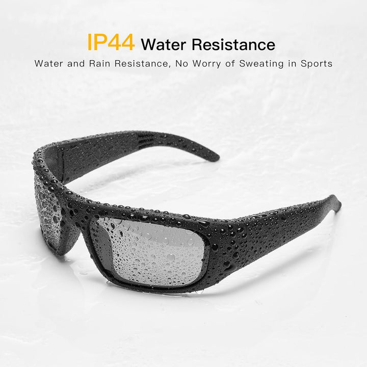 OhO Video Glasses Pro,24M Resolution H.265 Sports Sunglasses Camera with 32GB Memory, Black-black Le