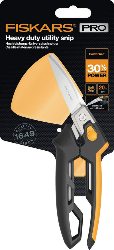 Fiskars Hochleistungsuniversalschneider, Bis zu 30% mehr Kraft, Länge 12 cm, Hitzebehandelte Klingen