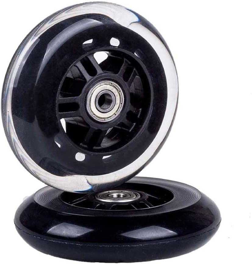 LOTOWELZON 2 x Ersatzräder für Gepäckkoffer, 50/64/70/75/84/90 mm Gummi-Inline-Rollschuhe mit 8 mm A