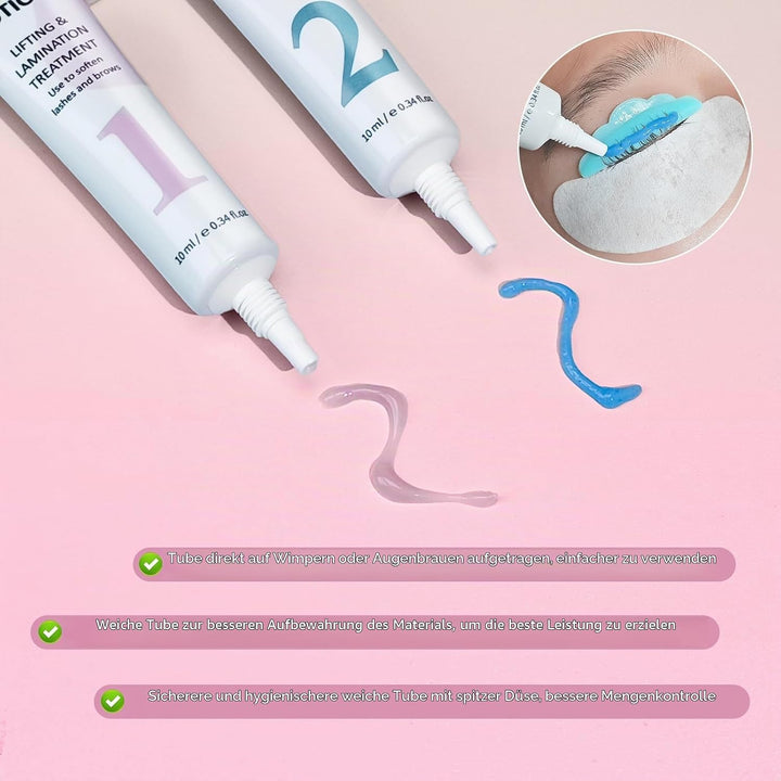 Wimpernlifting Set, Lash Lifting Set, Leicht zu Drückendes Tubendesign, Anfängerfreundlich, 15 Anwen