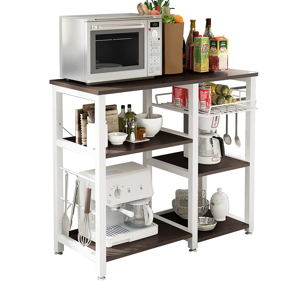 sogesfurniture Küchenregal Standregal Mikrowellenhalter Bäcker Regal, Stabil Metallregal Haushaltsre