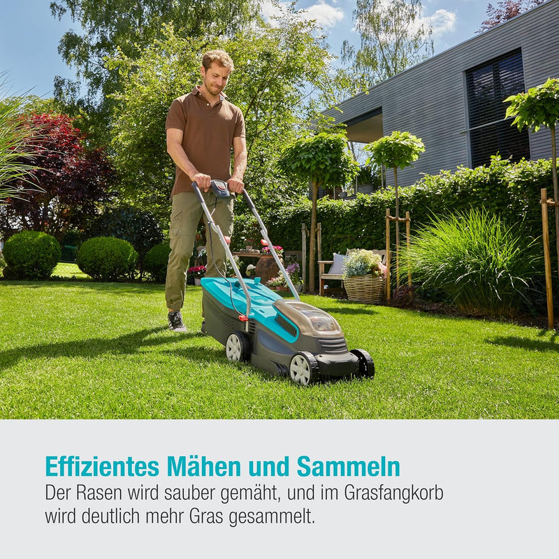 Gardena Akku-Rasenmäher PowerMax 32/36V P4A Ready-To-Use Set: Rasenmäher bis 200 m², 32 cm Schnittbr