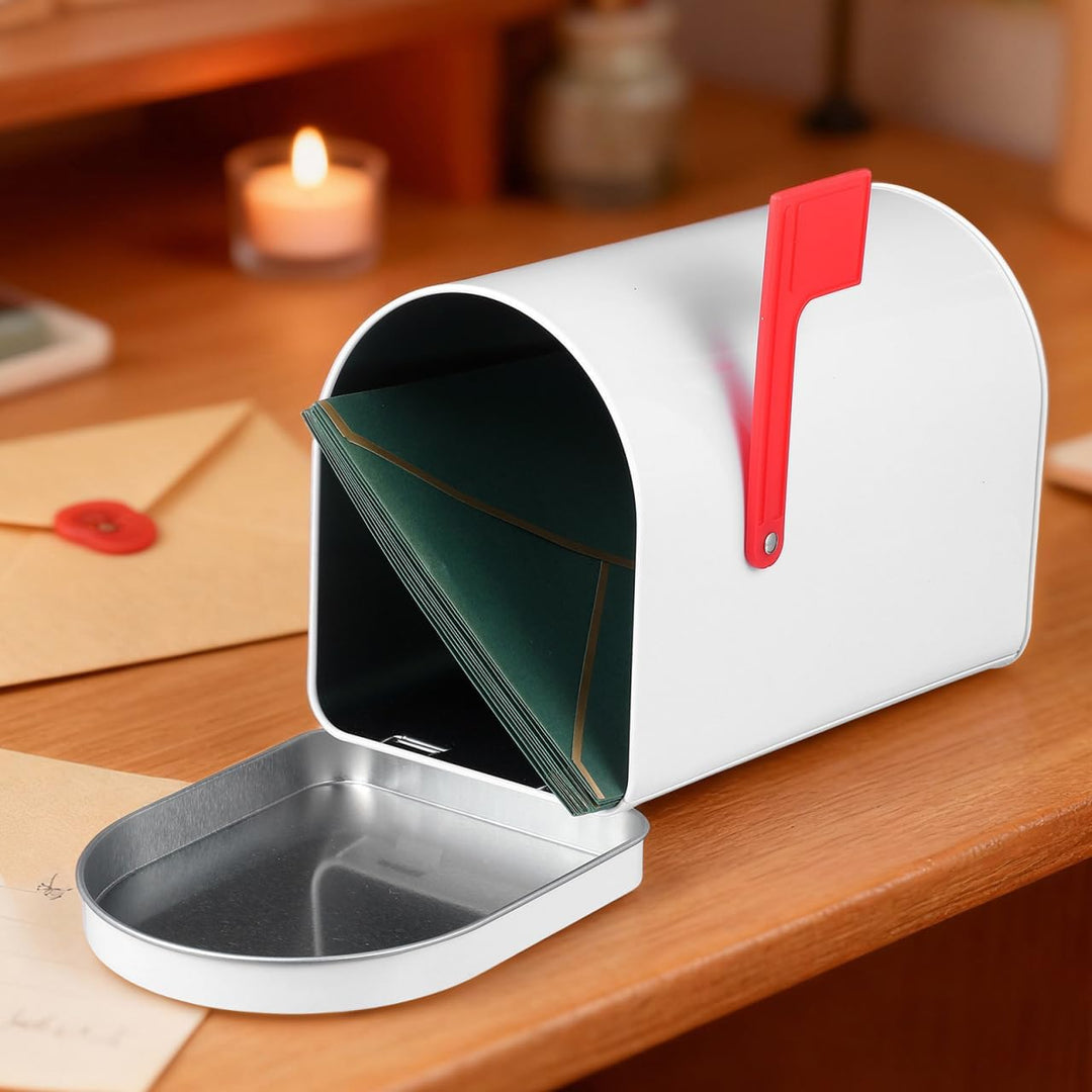 1 PCS Amerikanischer Briefkasten Klein, Mailbox Kinder Spielhaus Zubehör Set, Mini Postkasten aus We