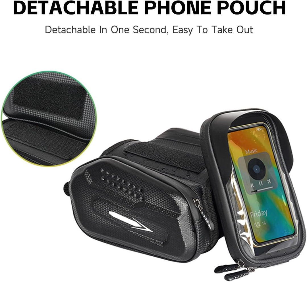 Fahrrad Rahmentasche Wasserdicht Fahrradtasche Rahmen Handytasche mit TPU Sensitivem Touchscreen für