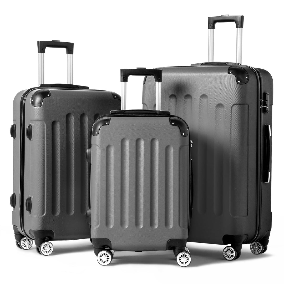 LALAHO Kofferset 3/4 teilig, Reisekoffer Set mit Kosmetikkoffer, Hartschalen Koffer Set aus ABS, Gep