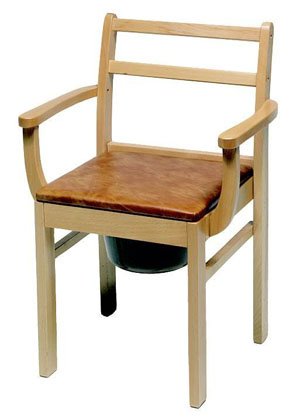 Toilettenstuhl / WC-Stuhl, Holz, stapelbar