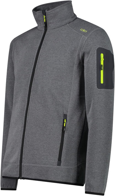 CMP Herren Fleecejacke Fix Hood 60 Anthrazit-Säure, 60 Anthrazit-Säure