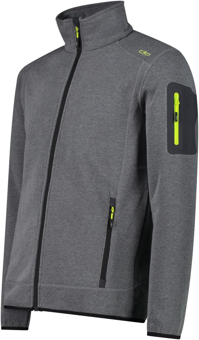 CMP Herren Fleecejacke Fix Hood 60 Anthrazit-Säure, 60 Anthrazit-Säure