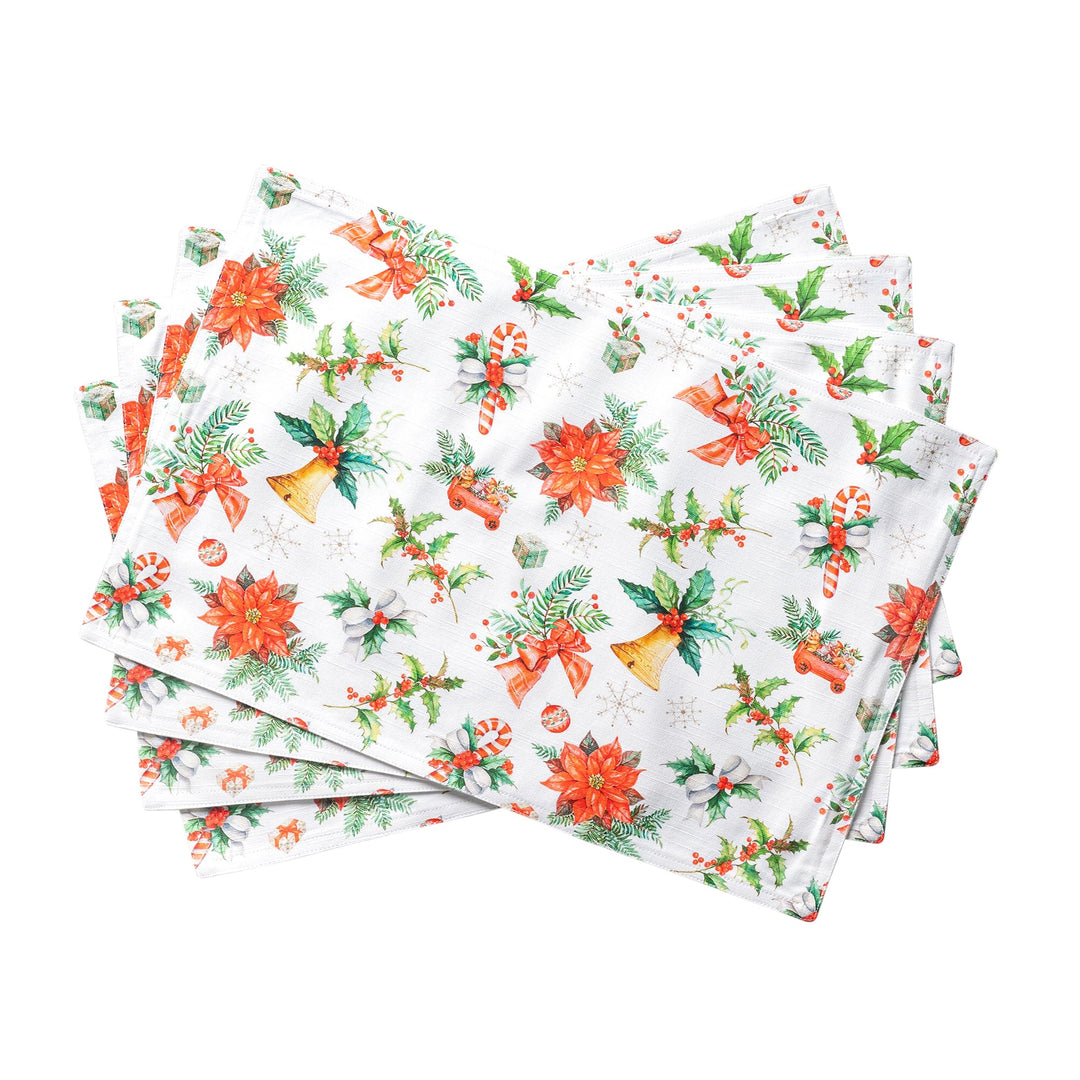 Maison d' Hermine Tischsets, 100% Baumwolle Set mit 4, dekoratives Oster-Tischset, waschbar, Abendes