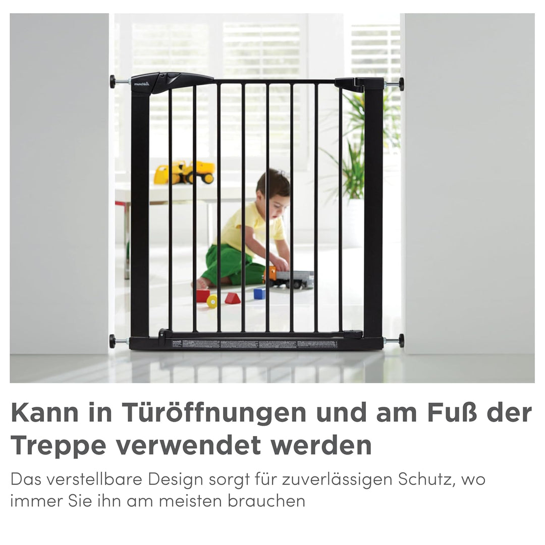 Munchkin Lindam Türgitter für Babys, ausziehbares Türschutzgitter & Treppenschutz zum Klemmen, ideal