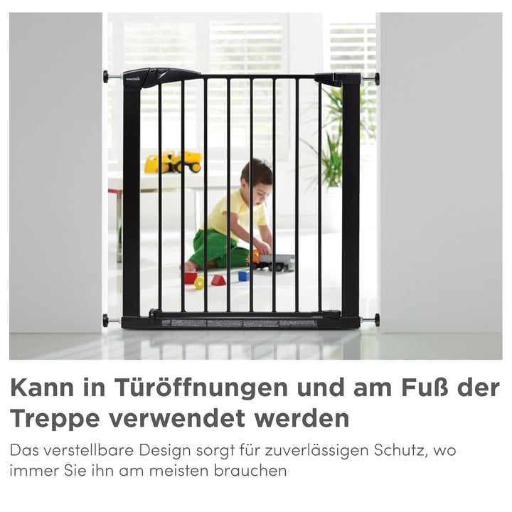 Munchkin Lindam Türgitter für Babys, ausziehbares Türschutzgitter & Treppenschutz zum Klemmen, ideal
