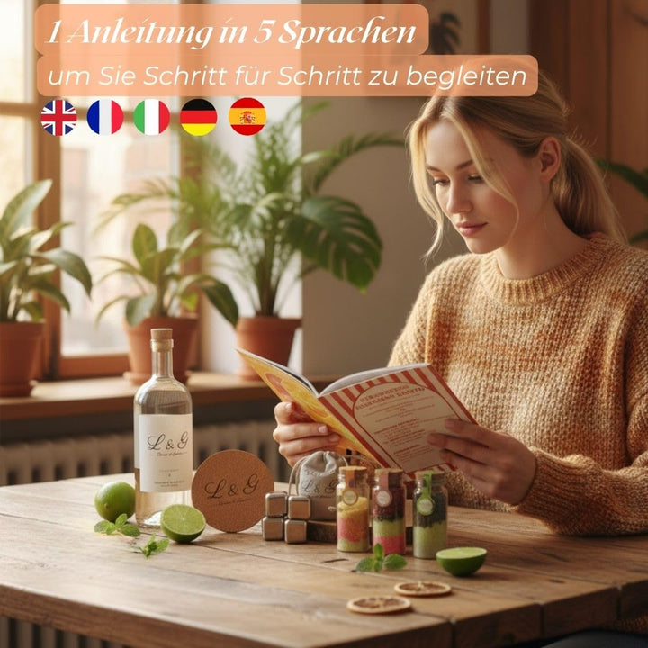 L&G – Rum Sweet Rum Geschenkset | Rum Selber Machen Set mit 3 Gewürzflaschen, Edelstahl-Eiswürfeln &