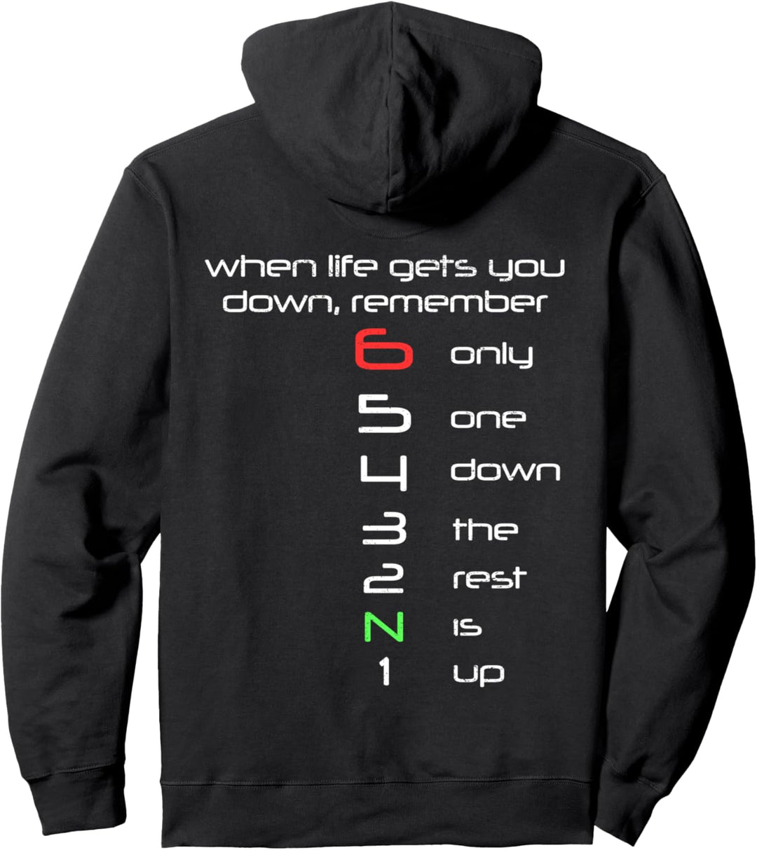 Biker Motorcycle Sport Bike Skull One Down Racing Pullover Hoodie