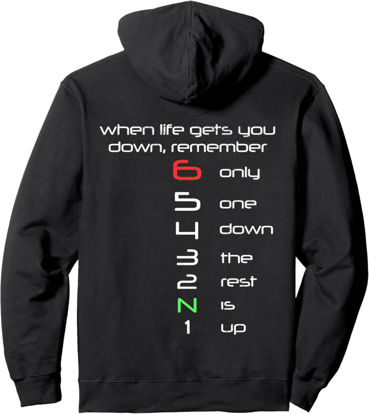 Biker Motorcycle Sport Bike Skull One Down Racing Pullover Hoodie