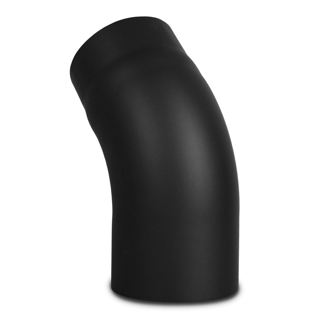 LANZZAS Ofenrohr Bogen 45° Grad gezogen, im Durchmesser, DN Ø 150 mm, Farbe: schwarz-metallic - weit