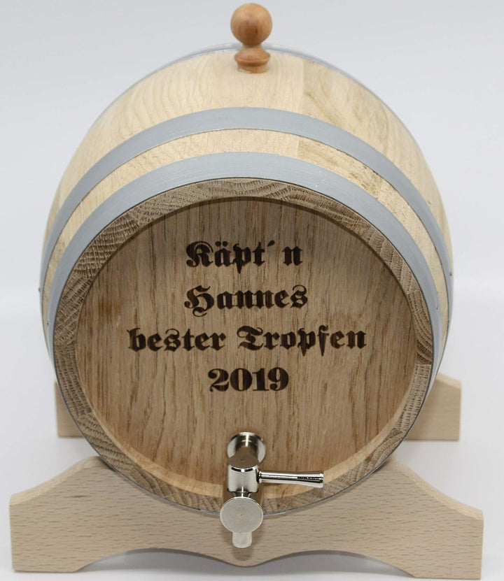 MAAJ® WEINFASS/WHISKYFASS/SCHNAPSFASS KOMPLETT AUS EICHENHOLZ 1,2,3,5,10L - MADE IN SLOWENIEN (2 L -