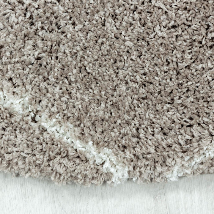 Shaggy Runder Hochflor Teppich Wohnzimmer Schlafzimmer Teppich Rund Deko Rautenmuster Modernes Desig