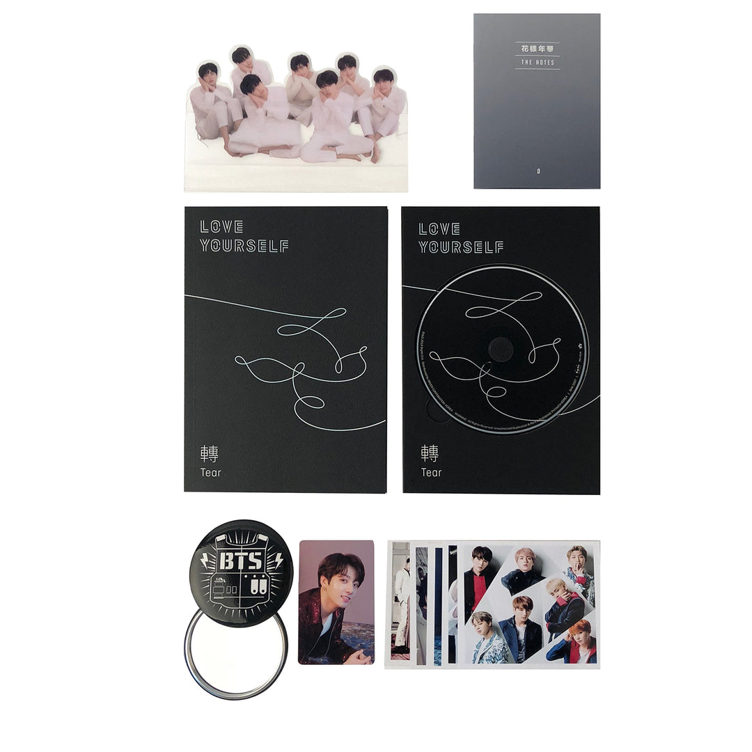 BTS 3rd Album - LOVE YOURSELF 轉 TEAR [ O ver. ] CD + Photobook + Mini Book + Photocard + Standing Ph