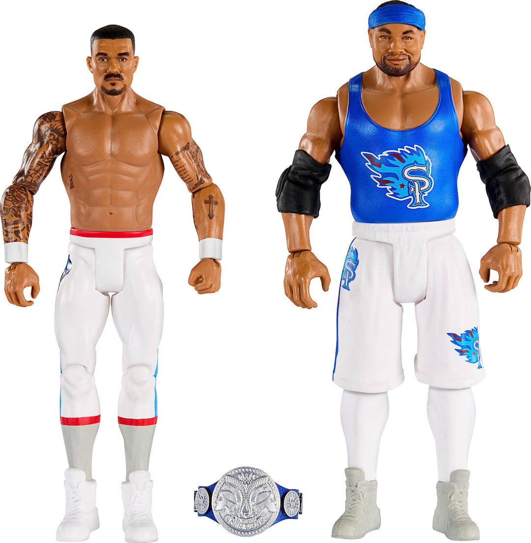 Mattel WWE Actionfigur Battle Pack 2 Pack mit Mattel WWE Championship Title Championship Showdown Th