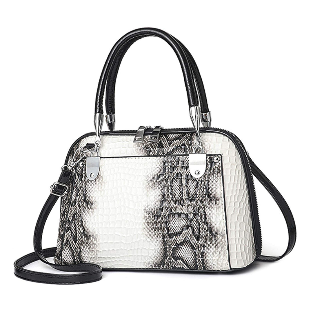 NICOLE &amp; DORIS Retro Handtasche für Frauen Schultertaschen Klassische Krokodil Umhängetasche PU Lede