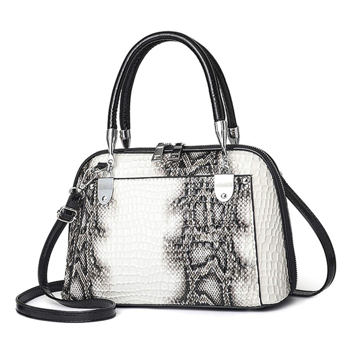NICOLE &amp; DORIS Retro Handtasche für Frauen Schultertaschen Klassische Krokodil Umhängetasche PU Lede