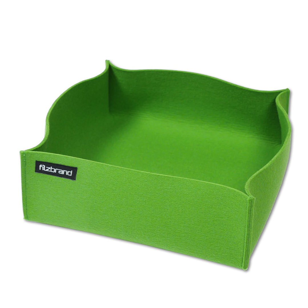 Dekoschale / Korb aus Designfilz von filzbrand, gross, grasgrün, Grasgrün