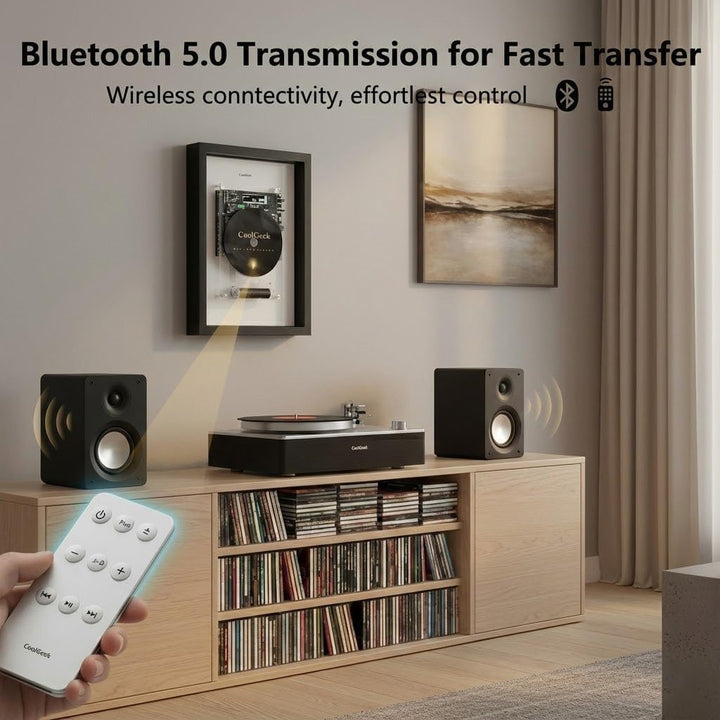 M1 Vertikaler Bluetooth CD-Player, Tragbar, Transparentes Design, Transparenter vertikaler CD-Player