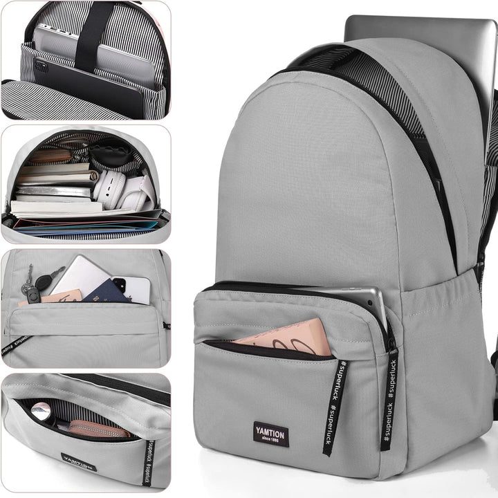 YAMTION Rucksack Herren Schulrucksack Jungen Teenager,Schultasche Mädchen Teenager Rucksack Laptop D