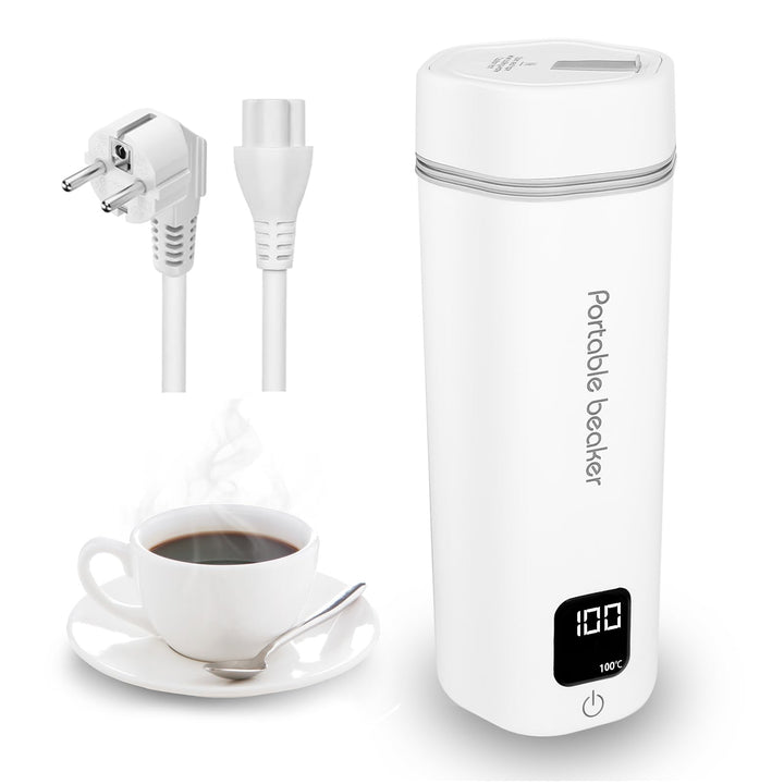 Reise Wasserkocher Klein, 100-240V Universal 350ML Tragbarer Wasserkocher Mini Wassertasse, Edelstah
