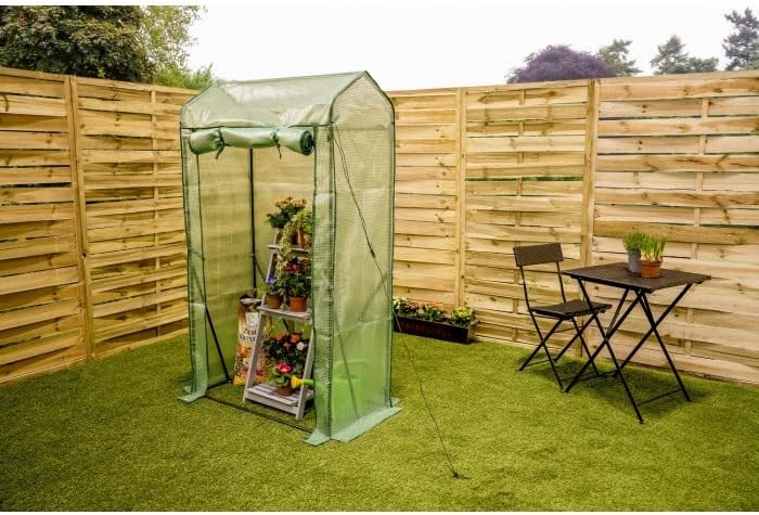 Grindi - Tomaten Gewächshaus, Foliengewächshaus mit PVC Folie und Fernster, Transparent, 100x50x170c