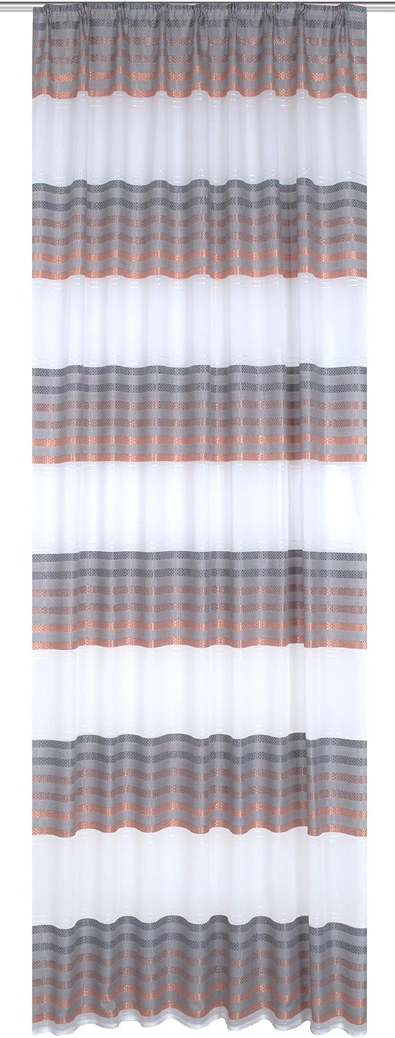 Home fashion Fertigschal, Stoff, Kupfer, 245 cm x 140 cm Kupfer 245 cm x 140 cm, Kupfer 245 cm x 140