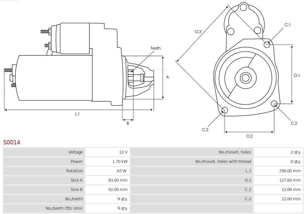 Brand new AS-PL Starter motor - S0014