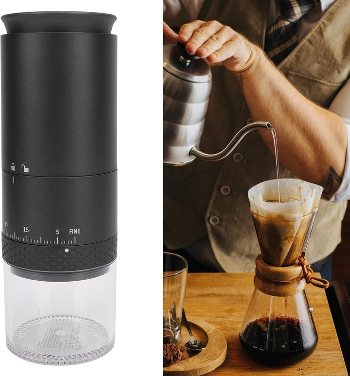 Cuifati Tragbare Electric Burr Coffee Mühle mit 38 Einstellbaren Einstellungen, USB -wiederaufladbar
