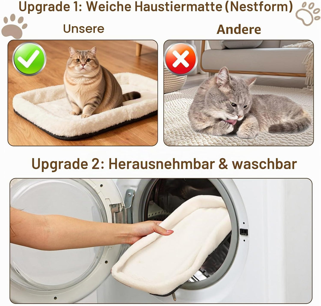 Romon Transportbox Katze Katzentransportbox, Katzentransporttasche Haustiertragetasche Katzentrageta