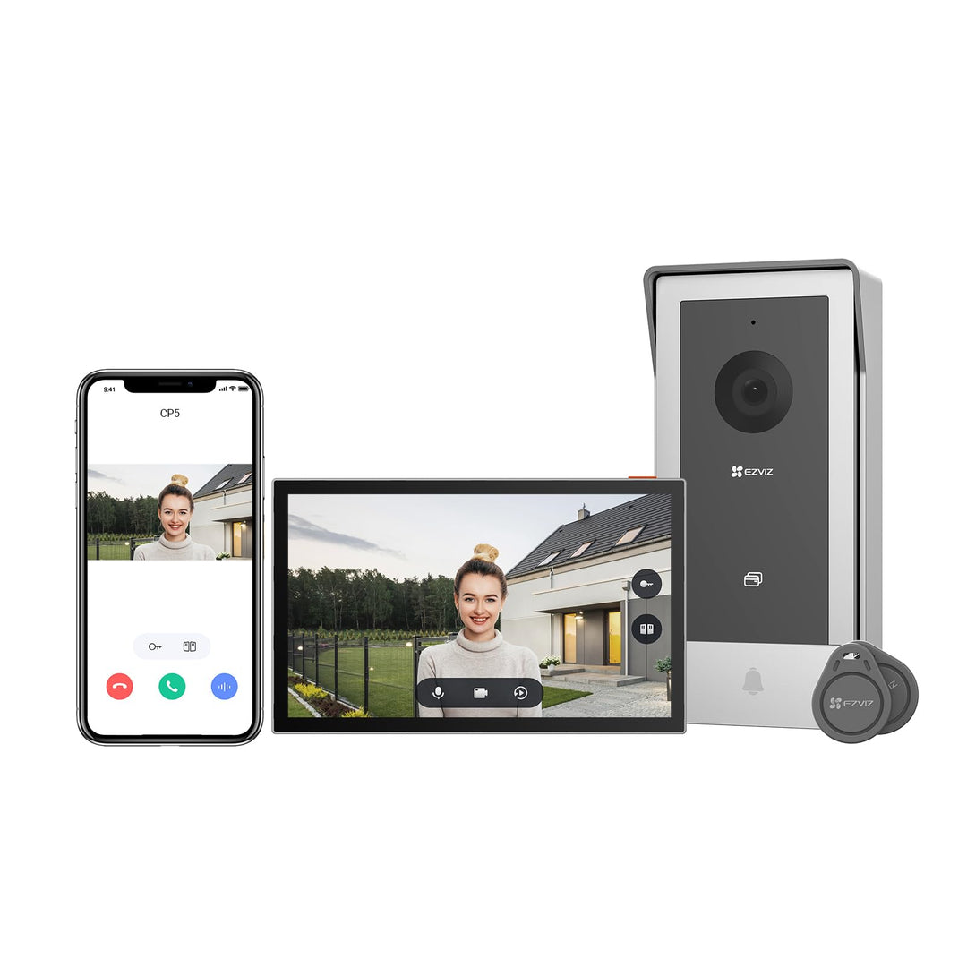 EZVIZ Video-Türsprechanlage, WiFi Türklingel mit 7" Farb-Touchscreen, 1080p Nachtsicht und Zwei-Wege