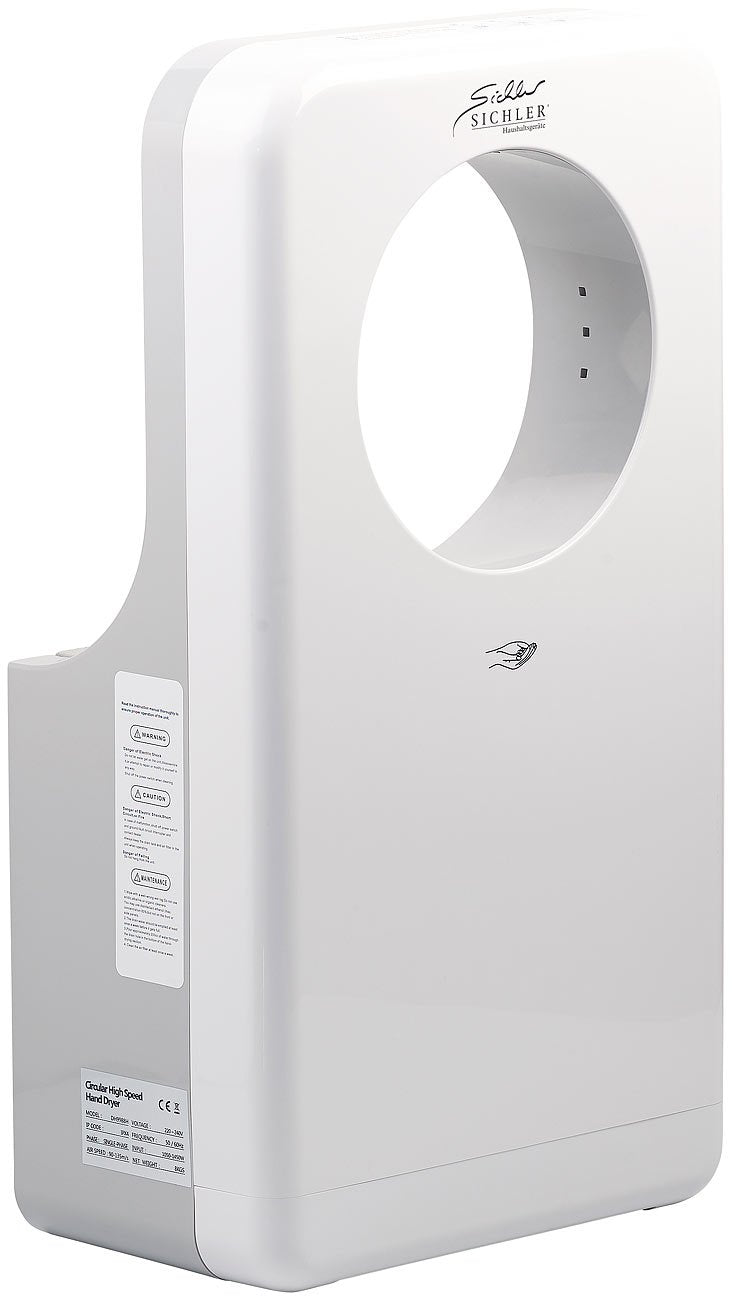 Sichler Haushaltsgeräte Händetrockner Gastro: Vollautomatischer Profi-Händetrockner mit LED-Beleucht