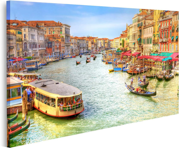 islandburner Bild auf Leinwand Venedig Grand Canal Ansicht Bilder Wandbilder Poster Leinwand 100x57c