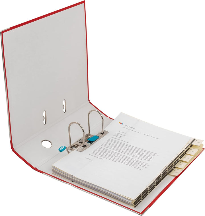 Elba Ordner A4, Smart Pro, 8 cm breit, Kunststoff aussen, rot, 10 Stück rot A4, breit, rot A4, breit