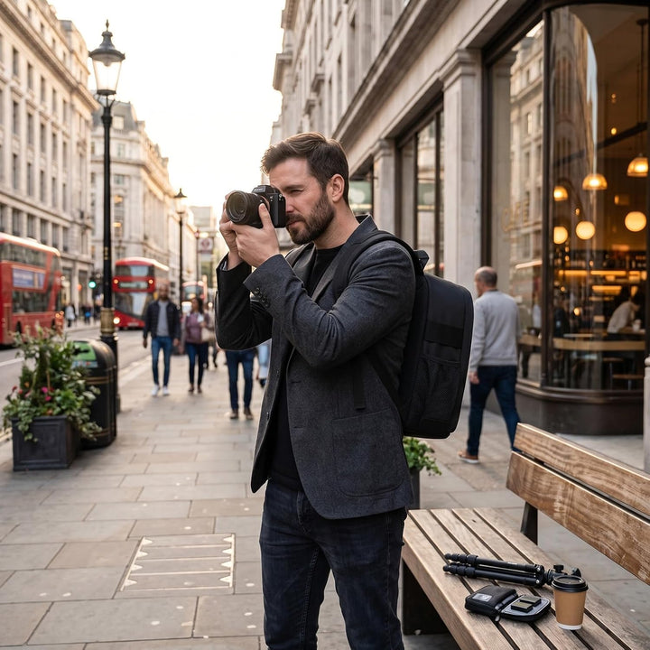 Kamerarucksack, Fotorucksack Leicht und Kompakt Kamera Rucksack - Lila, Lila