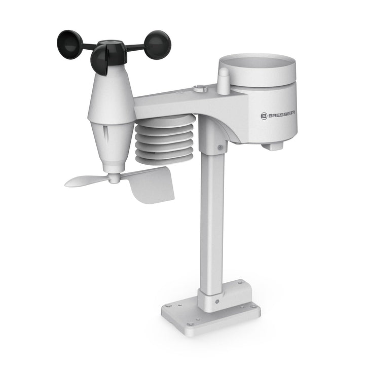 Bresser 5-in-1 Profi-Wetterstation mit Aussensensor, Wetterindex, Frostwarnung, Schwarz
