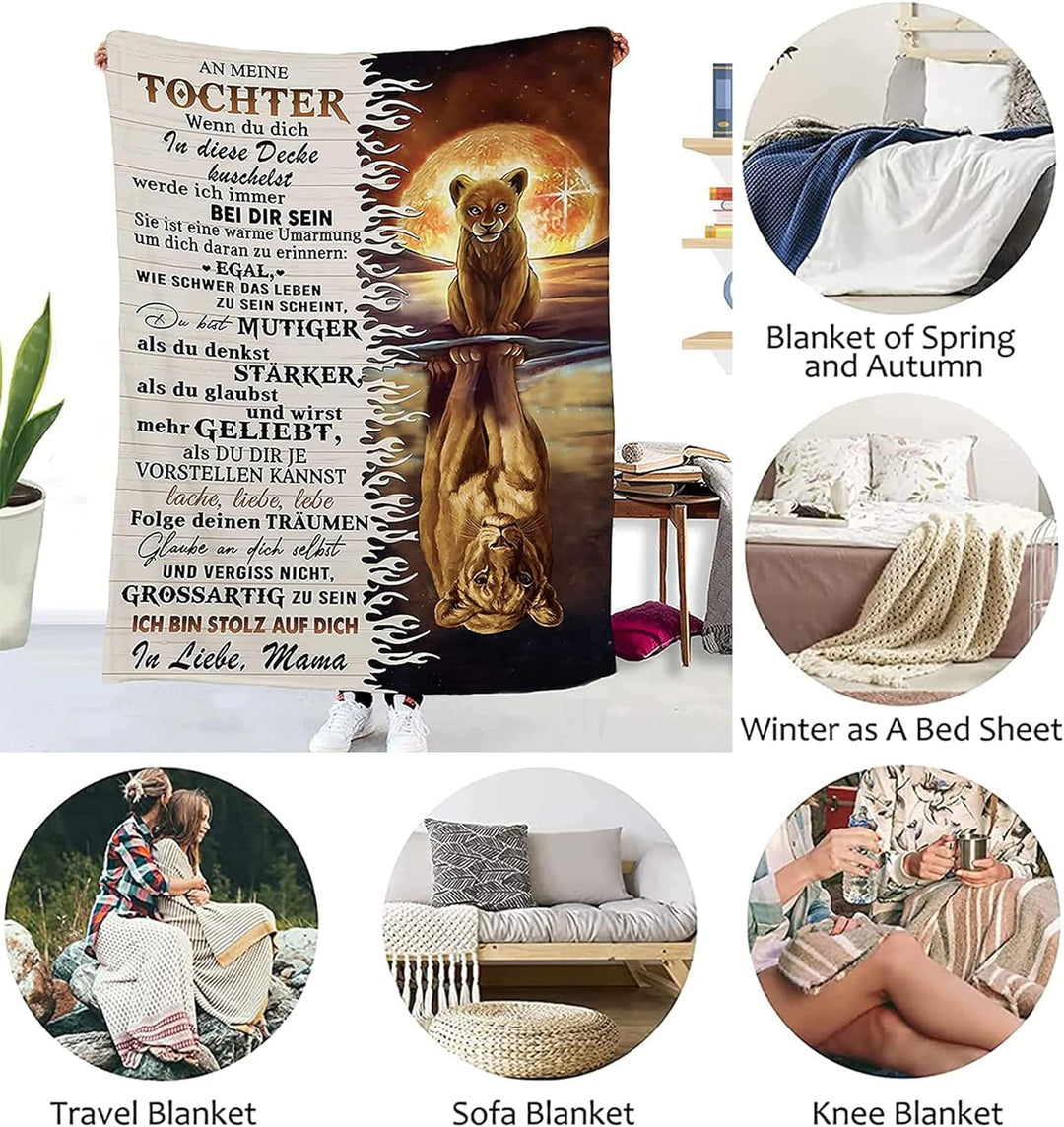 TDDKFB Kuscheldecke Flauschige Personalisierte Decke Geschenke An Meine Tochter,Mutter Für Tochter L