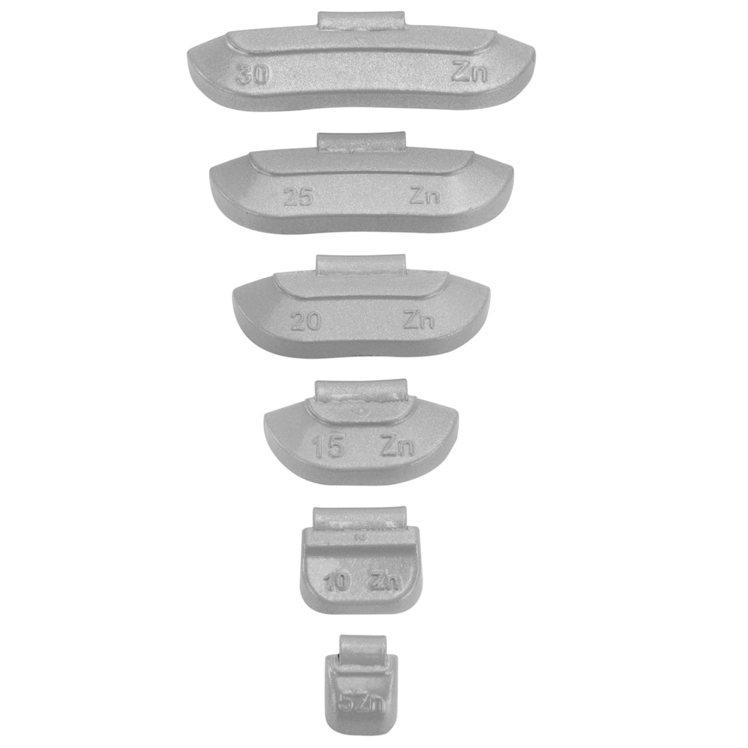 225x HASKYY Schlaggewichte Auswuchtgewichte Wuchtgewichte Sortiment für STAHLFELGEN // je 50 von 5g,