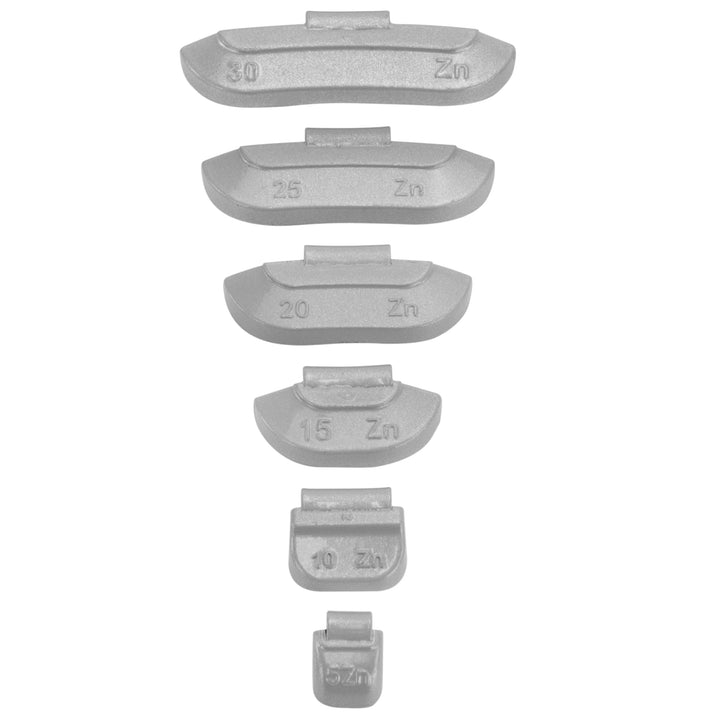 225x HASKYY Schlaggewichte Auswuchtgewichte Wuchtgewichte Sortiment für STAHLFELGEN // je 50 von 5g,