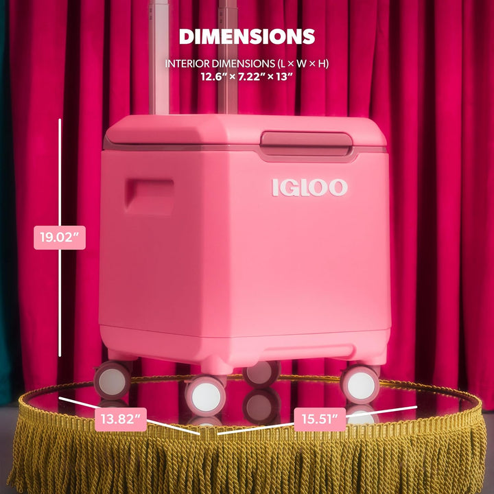 Igloo Tag Along 360 Kühler, drehbar Rosa, Rosa